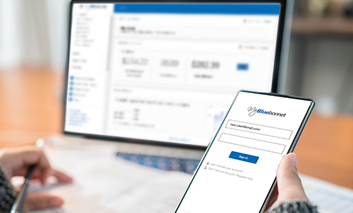 MyBluebonnet online and mobile app make doing your business a breeze. Learn more about features. 