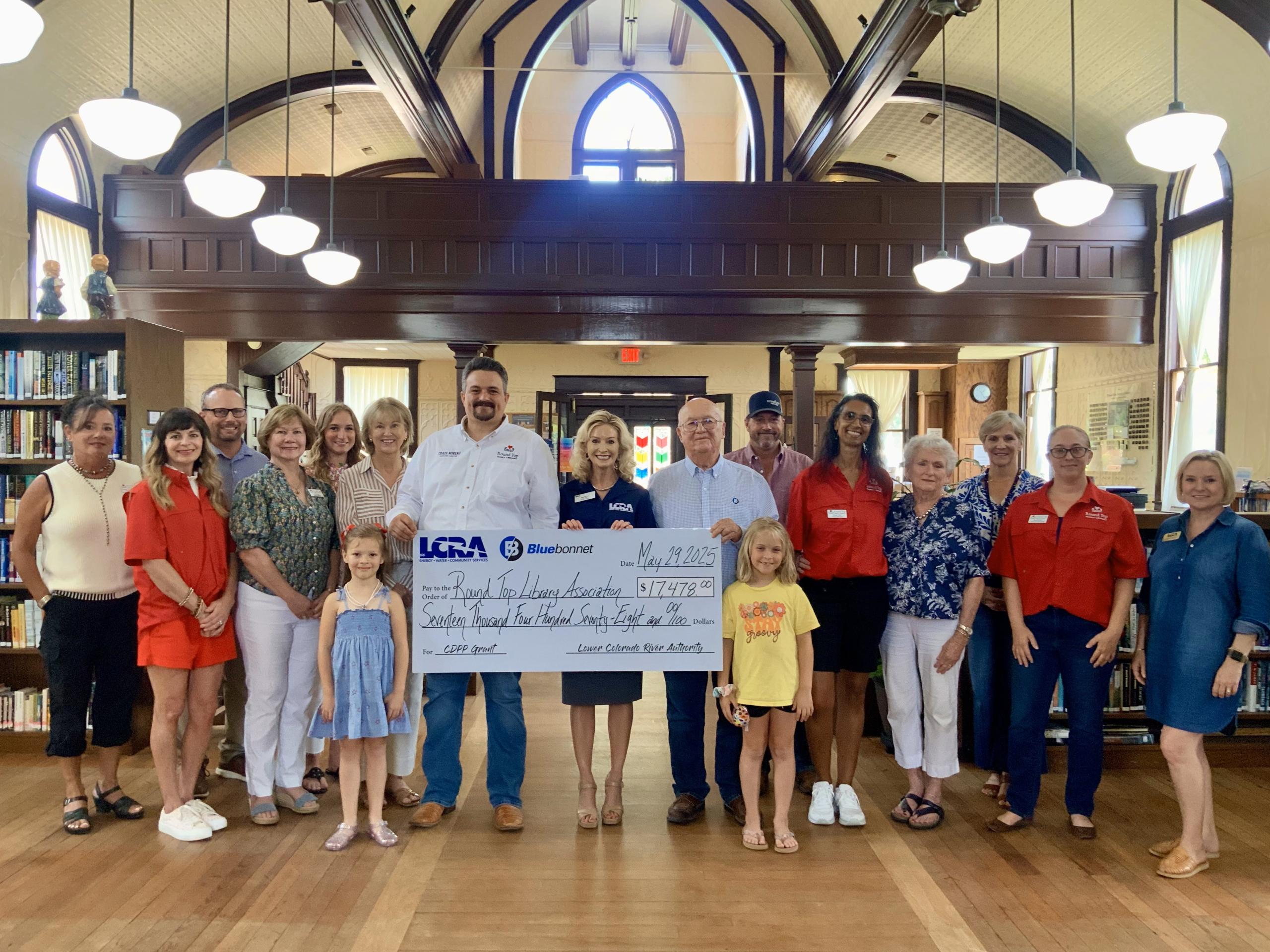 The Round Top Family Library soon will build an ADA-accessible deck and outdoor classroom space at its community center annex, thanks to a $17,478 grant from the Bluebonnet Electric Cooperative and Lower Colorado River Authority.