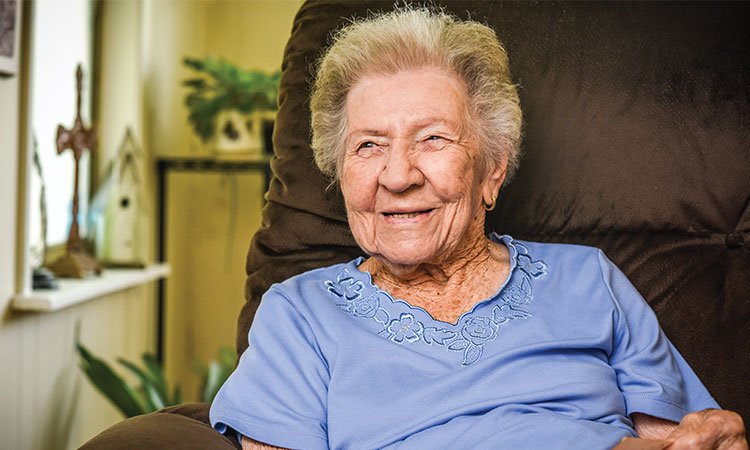 At 98, Mildred Richter still has vivid memories of the days electricity arrived at her family's farm. (Sarah Beal Photo)