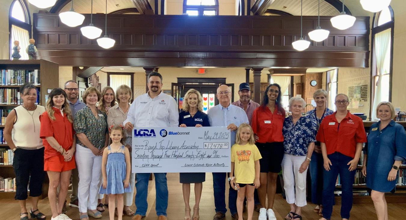 The Round Top Family Library soon will build an ADA-accessible deck and outdoor classroom space at its community center annex, thanks to a $17,478 grant from the Bluebonnet Electric Cooperative and Lower Colorado River Authority.