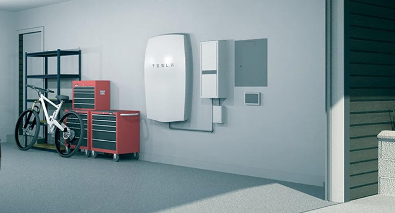 Battery storage units like the Tesla Powerwall can save your solar array's overproduction. Photo courtesy Tesla Motors, Inc.