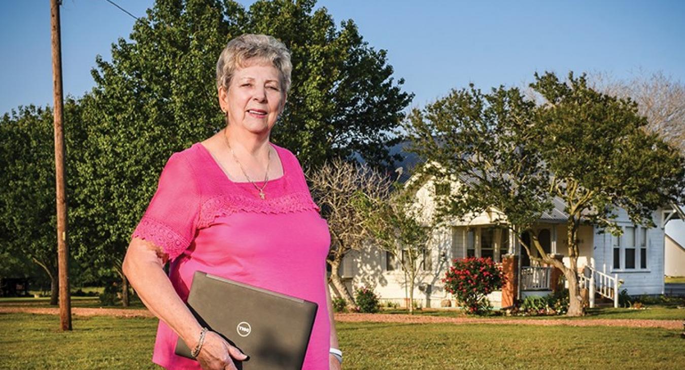 Bluebonnet member Clarice Schneider has appreciated being able to make virtual doctor visits from the comfort of her home in Lincoln. (Sarah Beal photo)