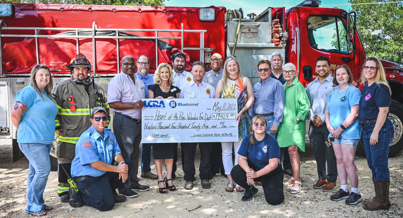 Bluebonnet, LCRA award $19,429 grant to Heart of the Pines VFD