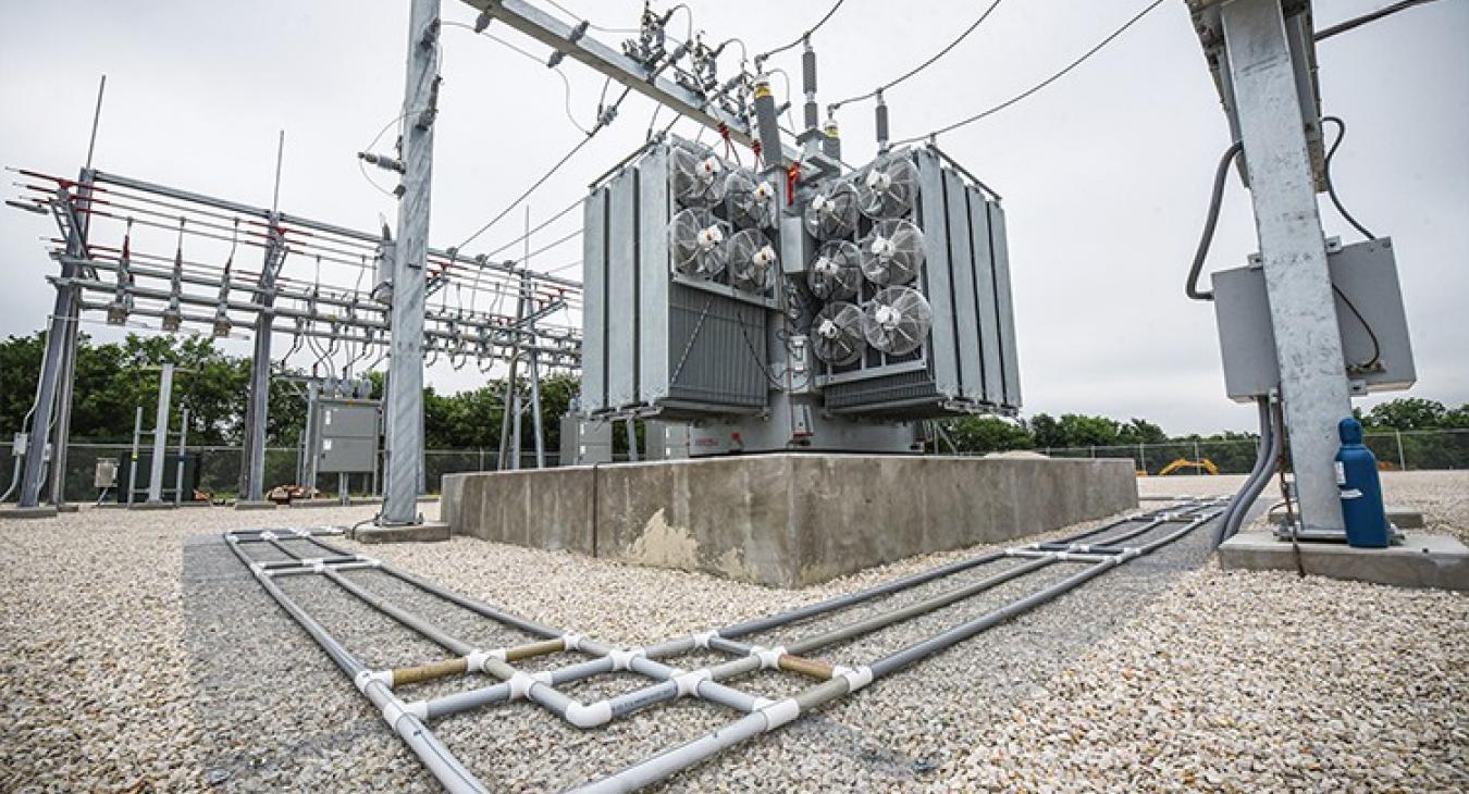 The new Cooks Point substation, above. Photo by Sarah Beal. 