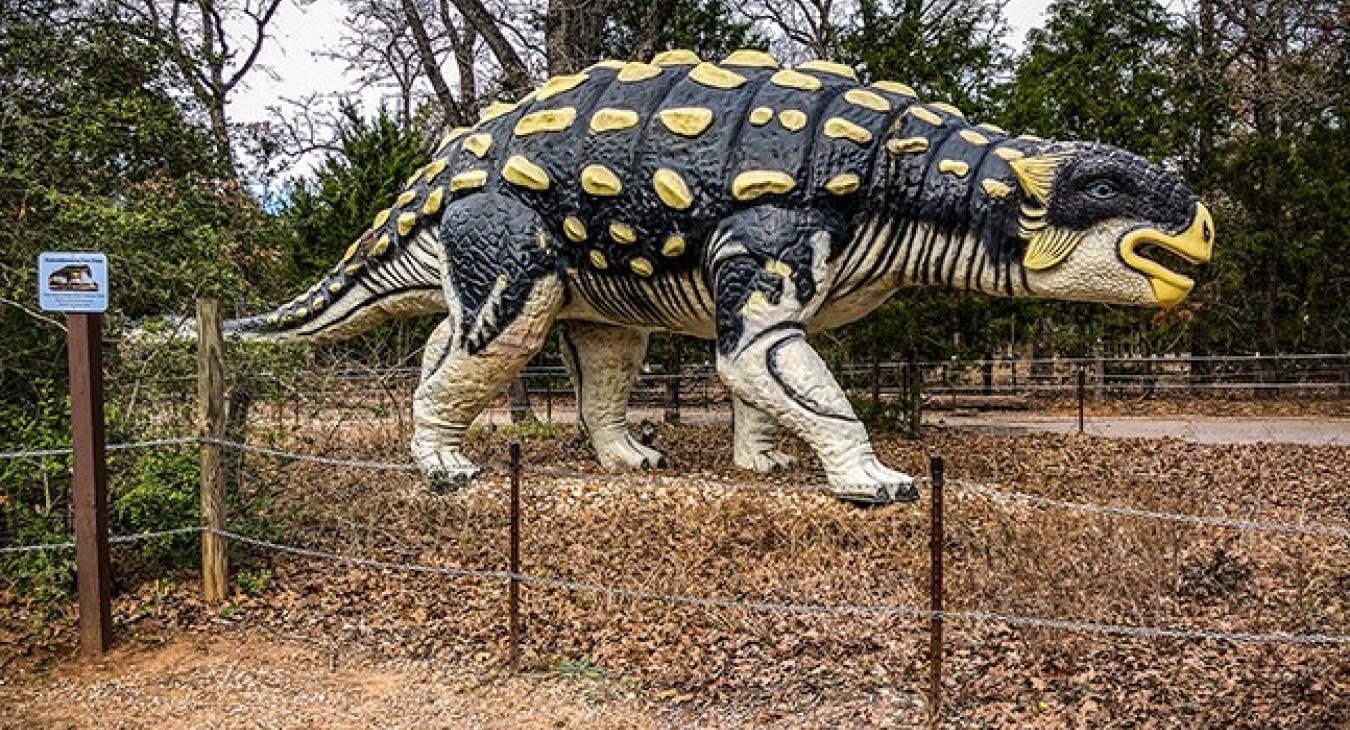 Stop by the Dinosaur Park in Bastrop, where dozens of life-size creatures await. (Sarah Beal photo)