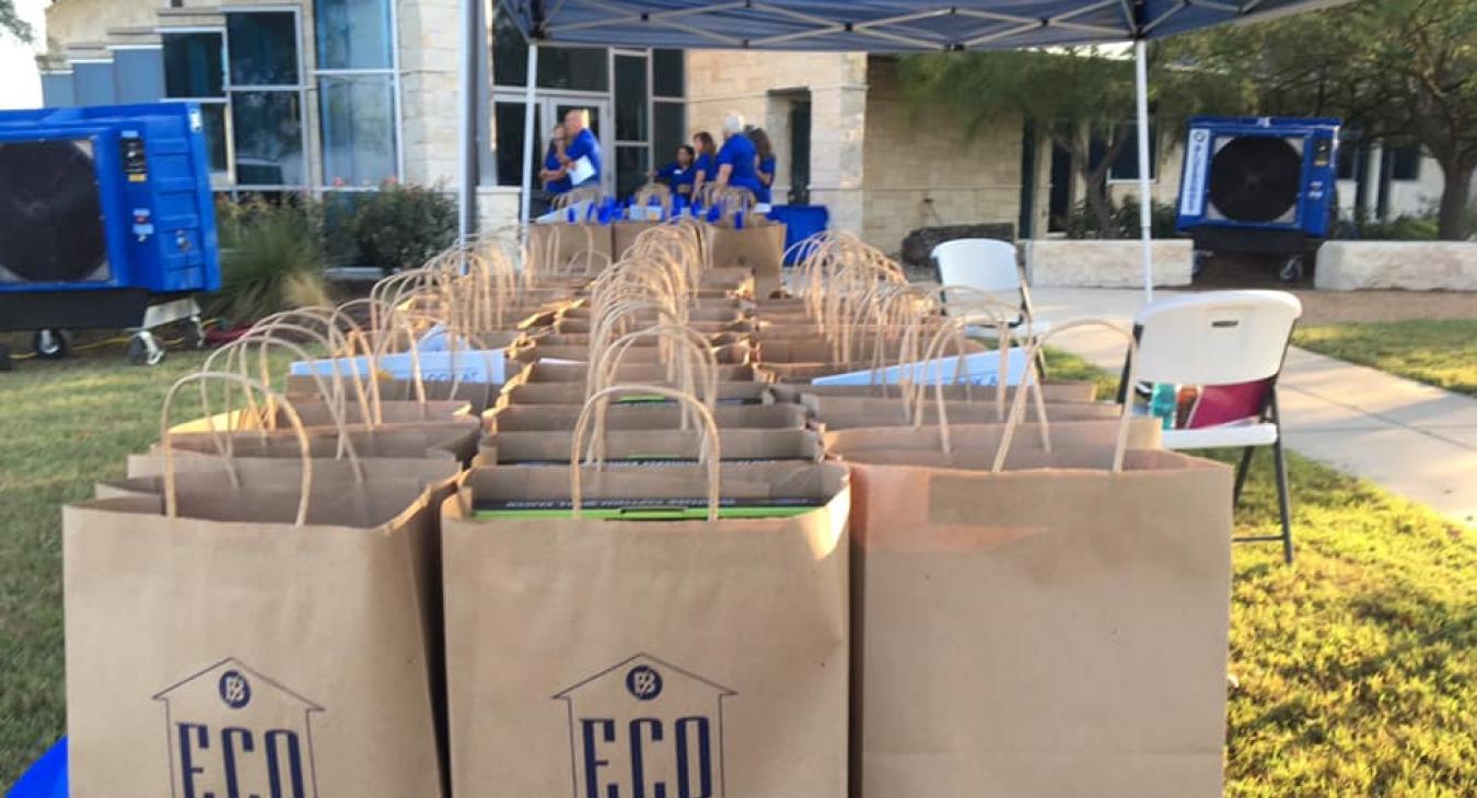 Ready to greet members for Solar Day sessions at our Brenham campus! (Photo by Melissa Segrest)