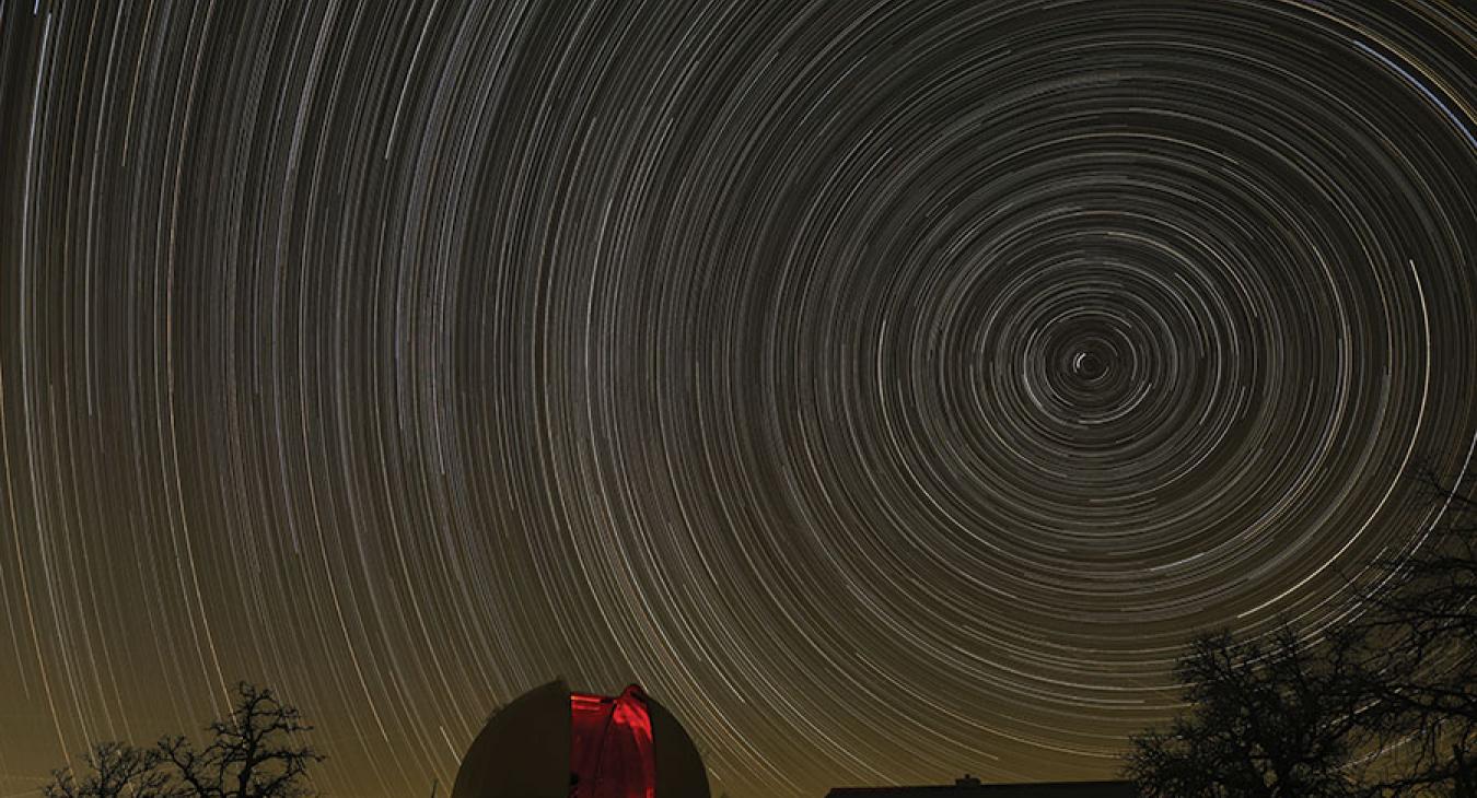 Night skies with observatory