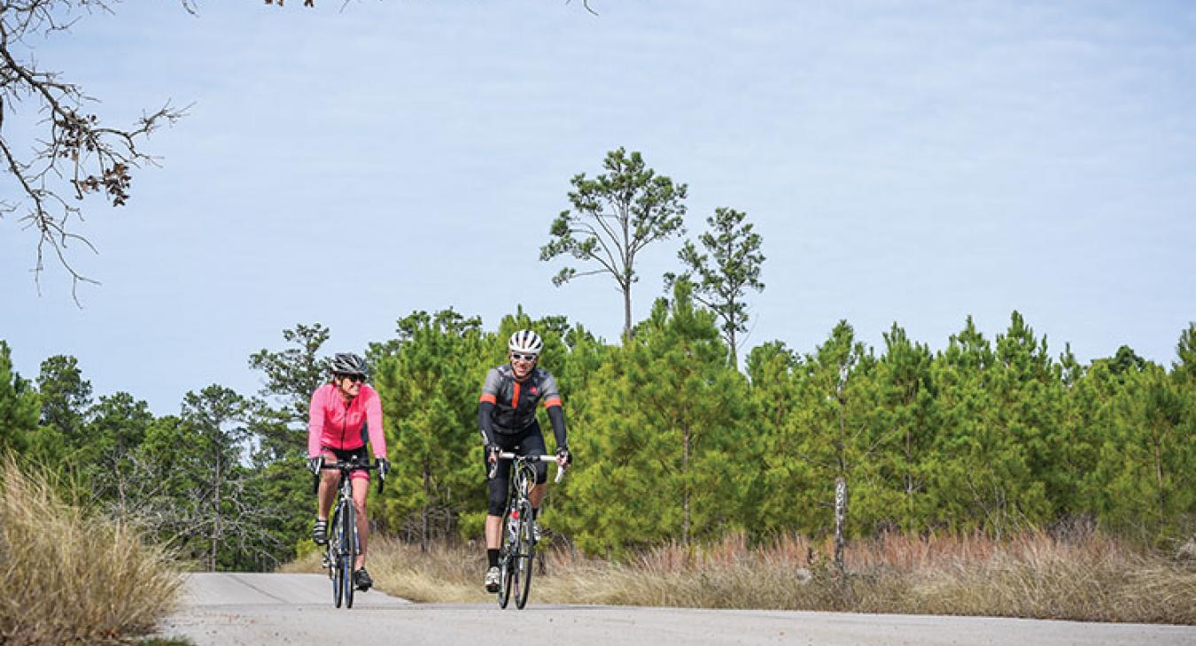 A top biking trend is to travel on gravel roads, where there is less traffic and more back-road scenery. Above, riders on the 'Come and Grind It' event, which starts about 20 miles southwest of Luling. This year's ride was Feb. 29.