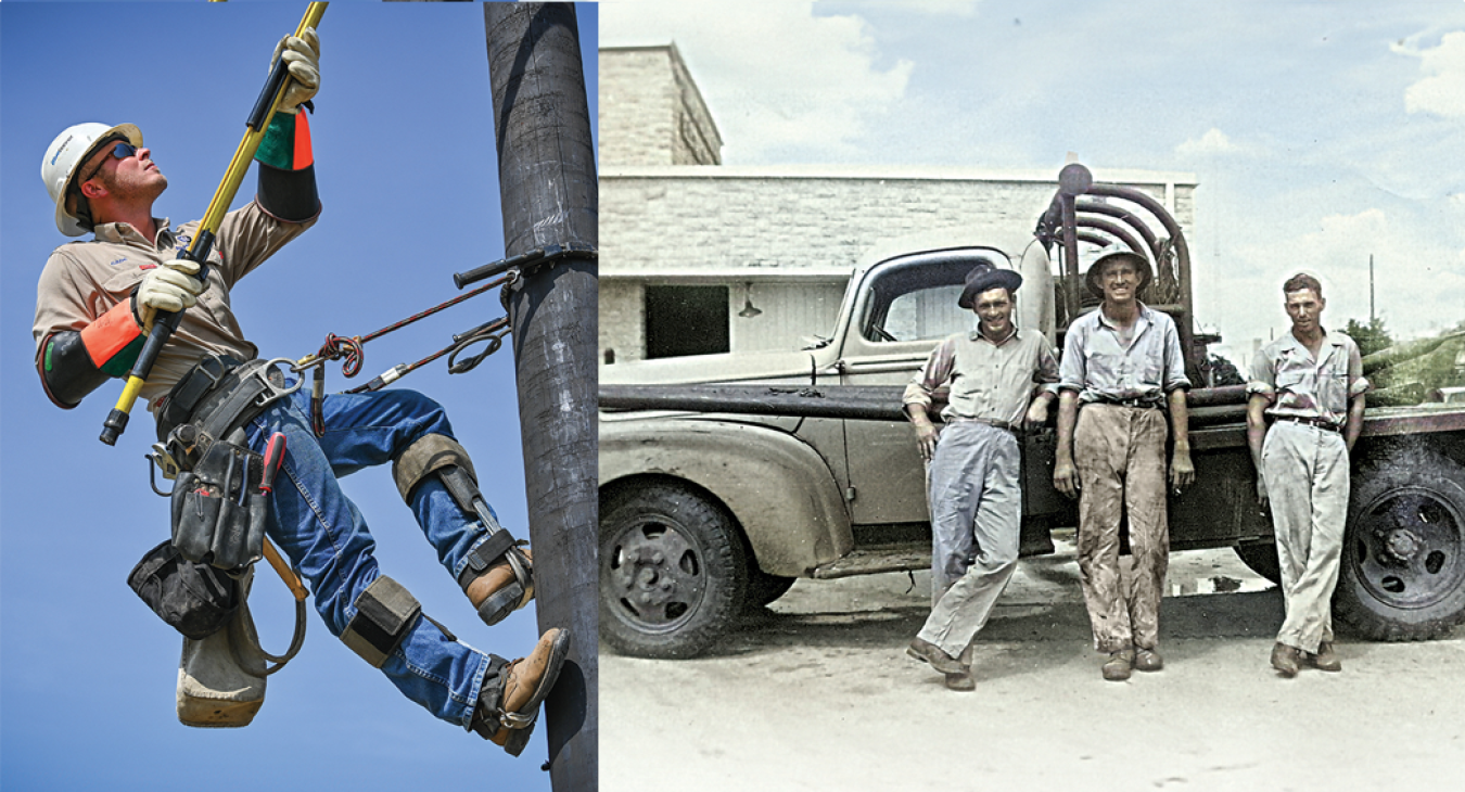 Lineworkers then and now